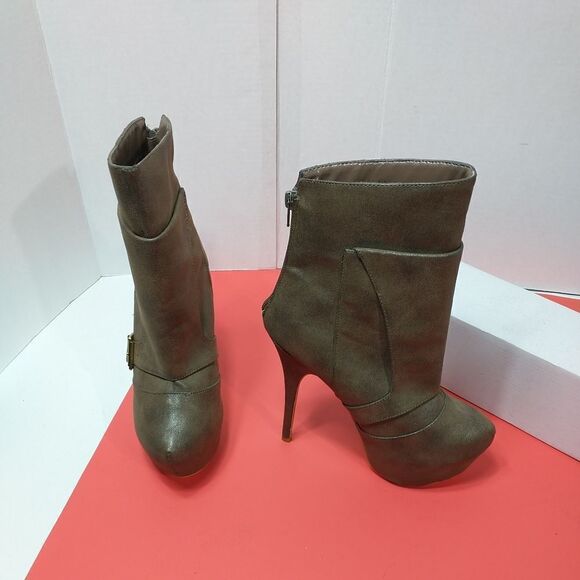 Paper Fox Ultra-High 7" Brown Boot ( Size 9 US) - Picture 8 of 11